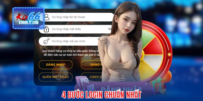 4 bước login chuẩn nhất 